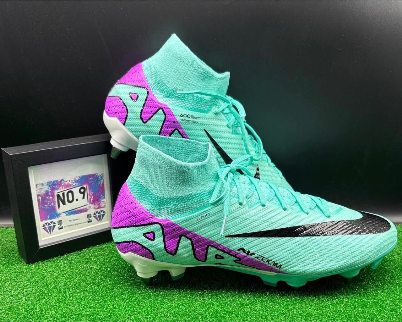 Nike Zoom Superfly 9 Elite SG PRO Player Issue Football Boots🟢🟣