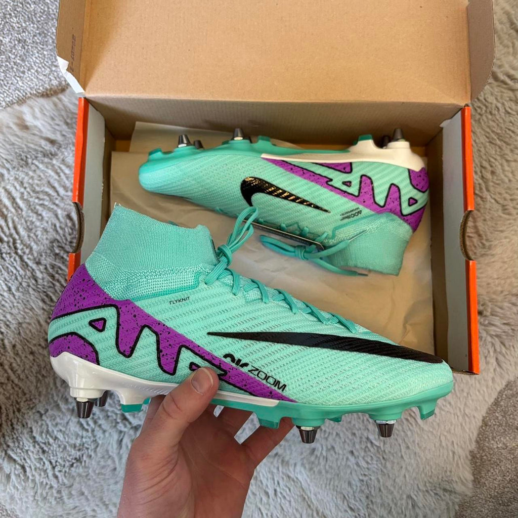 Nike Zoom Superfly 9 Elite SG PRO Player Issue Football Boots🟢🟣