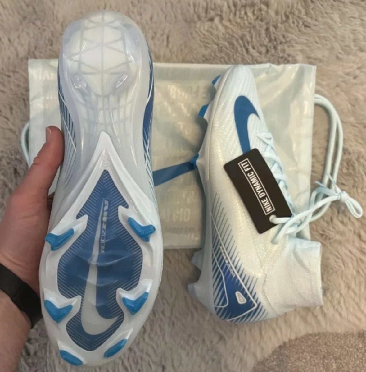 Nike Zoom Superfly 10 Elite FG Football Boots 🔵⚪️