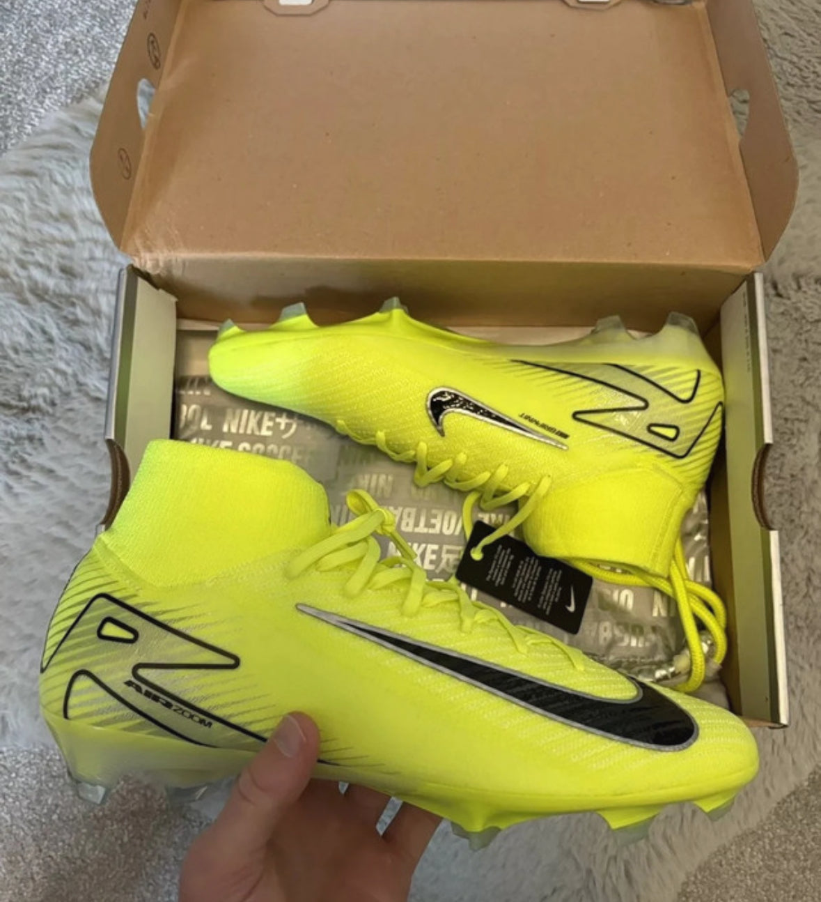 Nike Zoom Superfly 10 Elite FG Football Boots 🟡⚫️