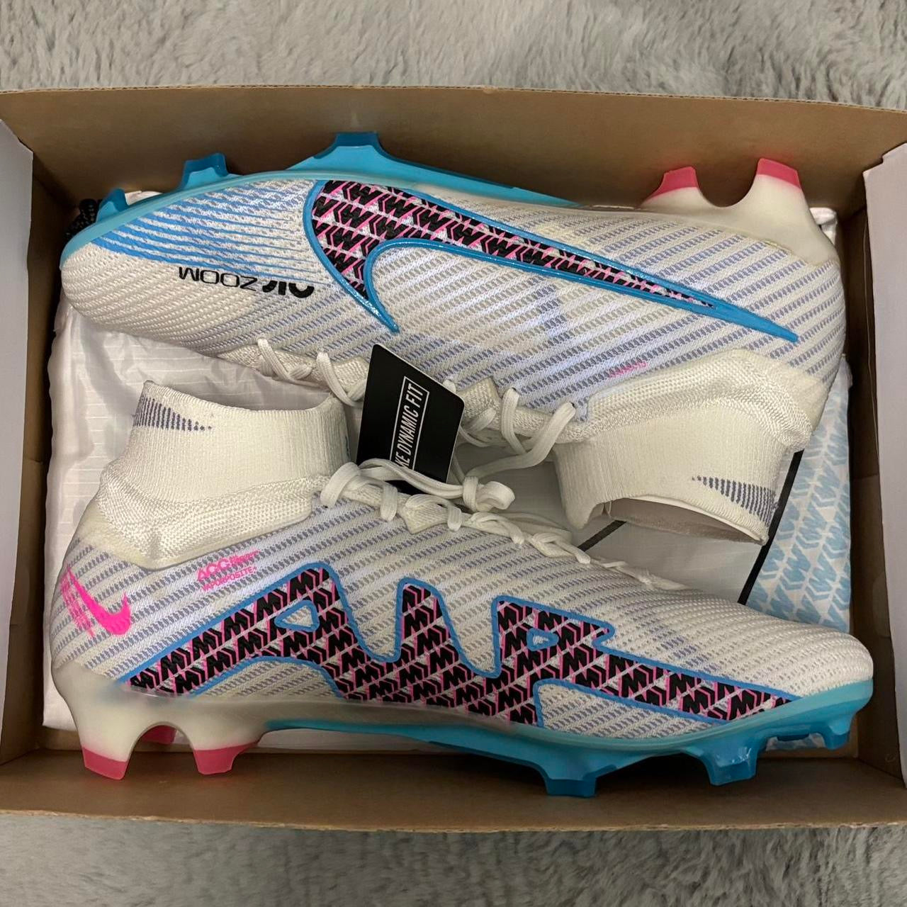 Nike Zoom Superfly 9 Elite FG Football Boots ⚪️🔵