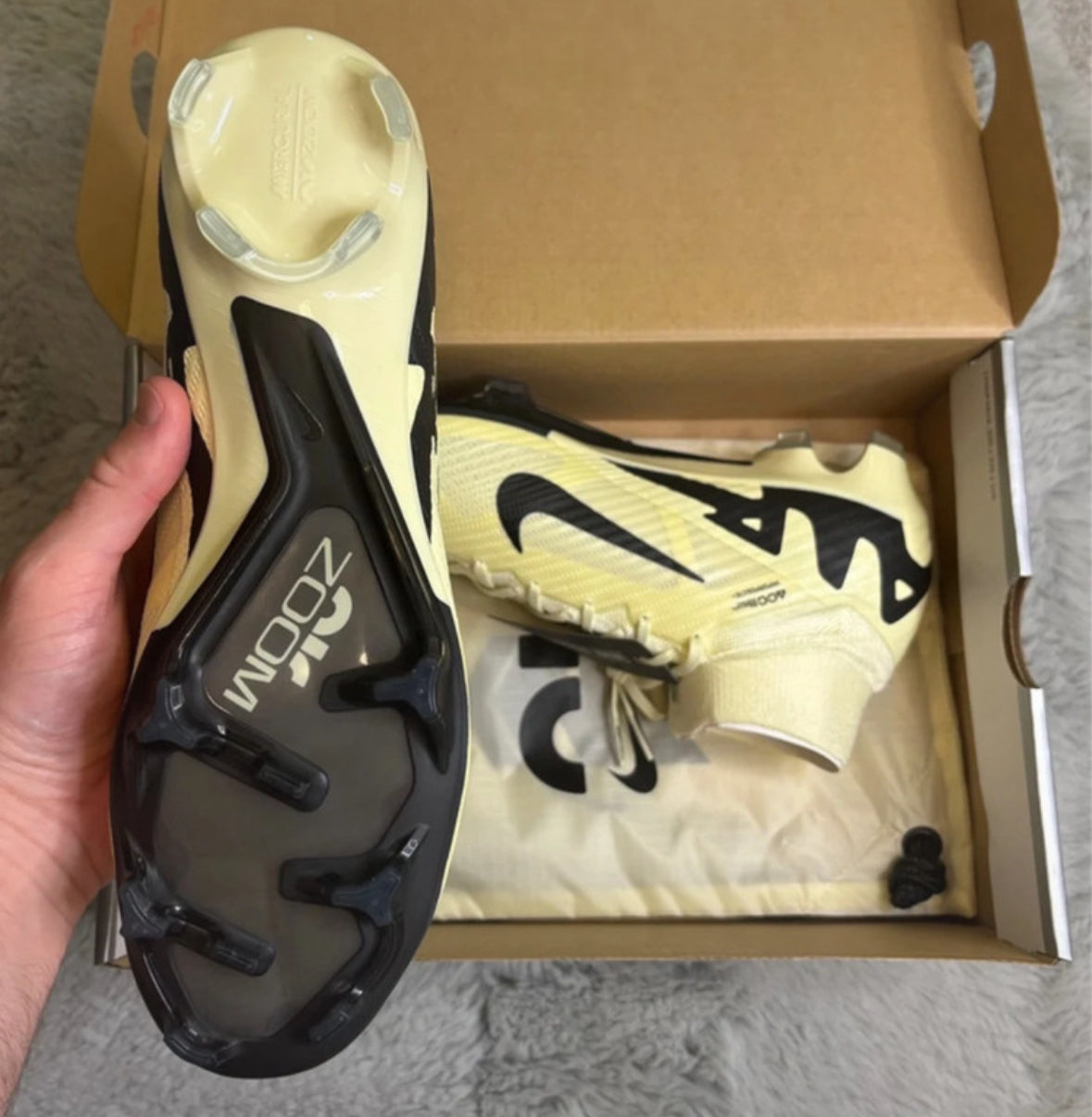 Nike Zoom Superfly 9 Elite FG Football Boots ⚪️⚫️