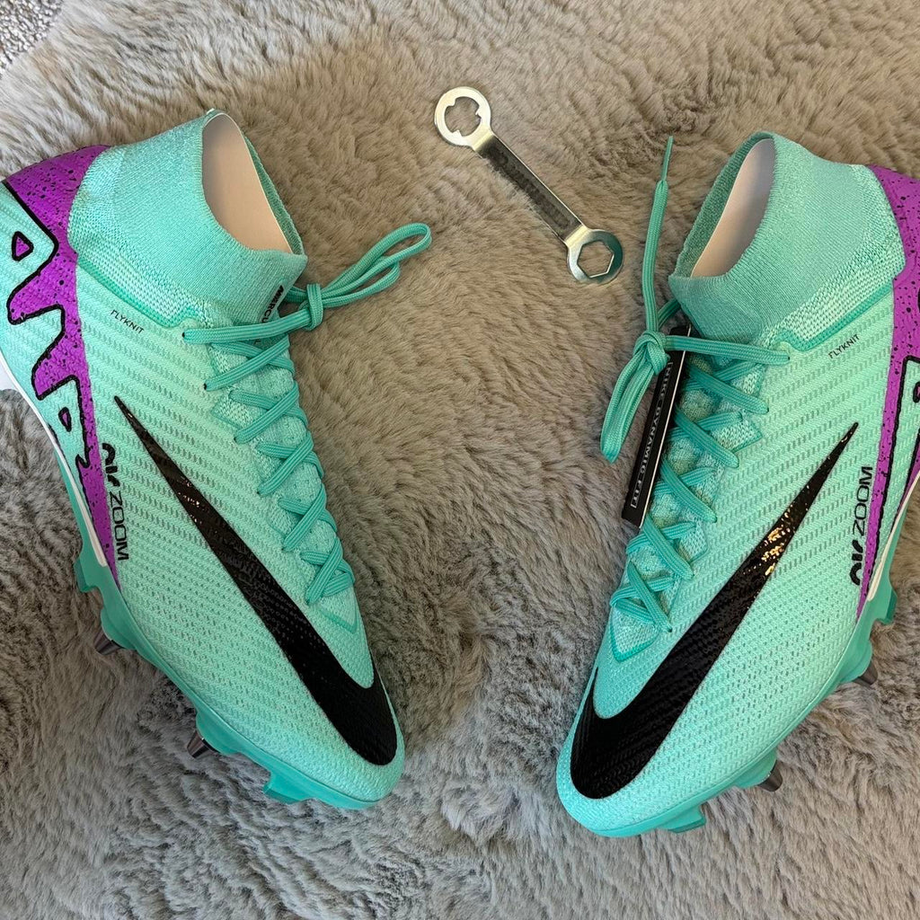 Nike Zoom Superfly 9 Elite SG PRO Player Issue Football Boots🟢🟣