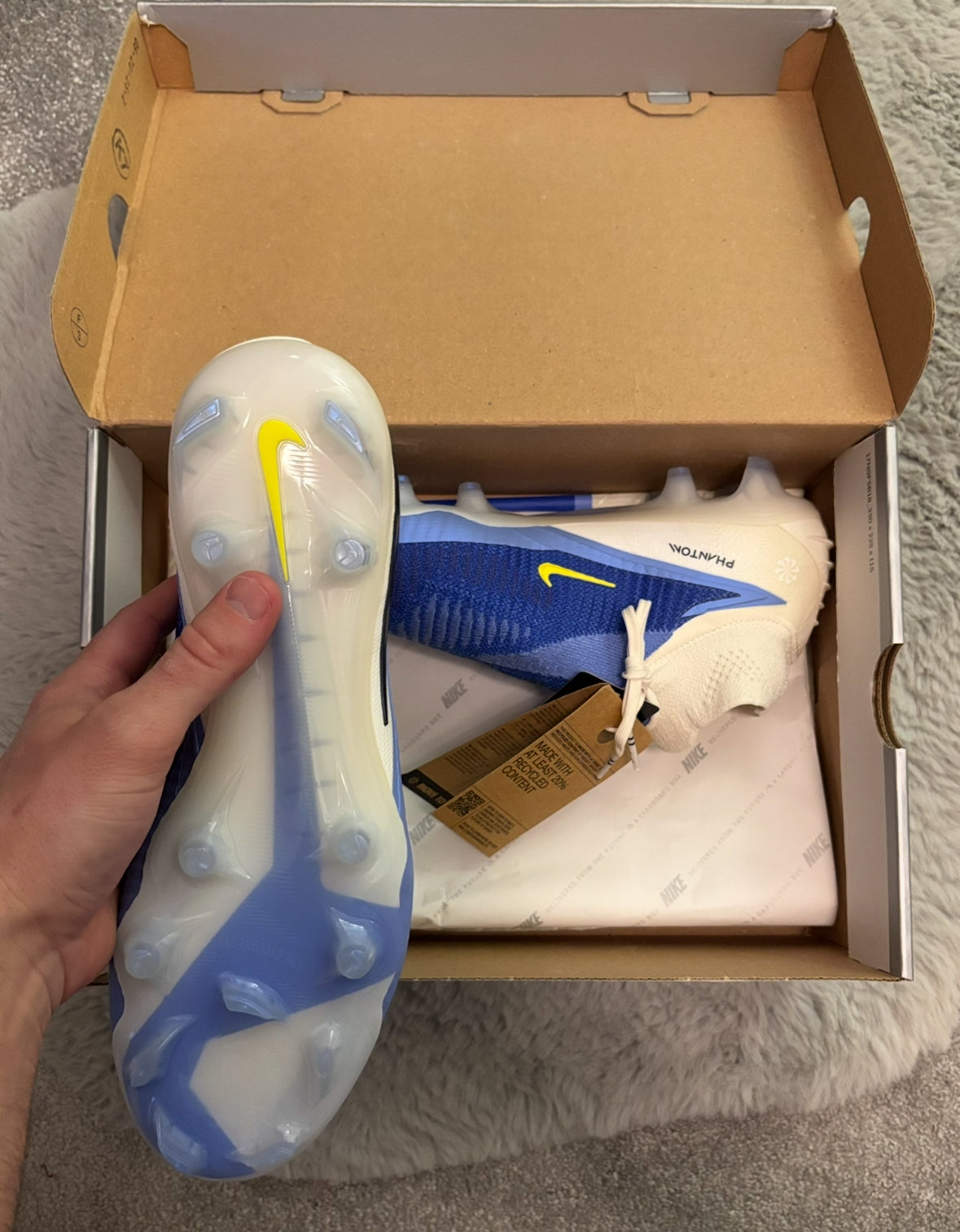 Nike Phantom 6 Elite High FG Football Boots ⚪️🔵