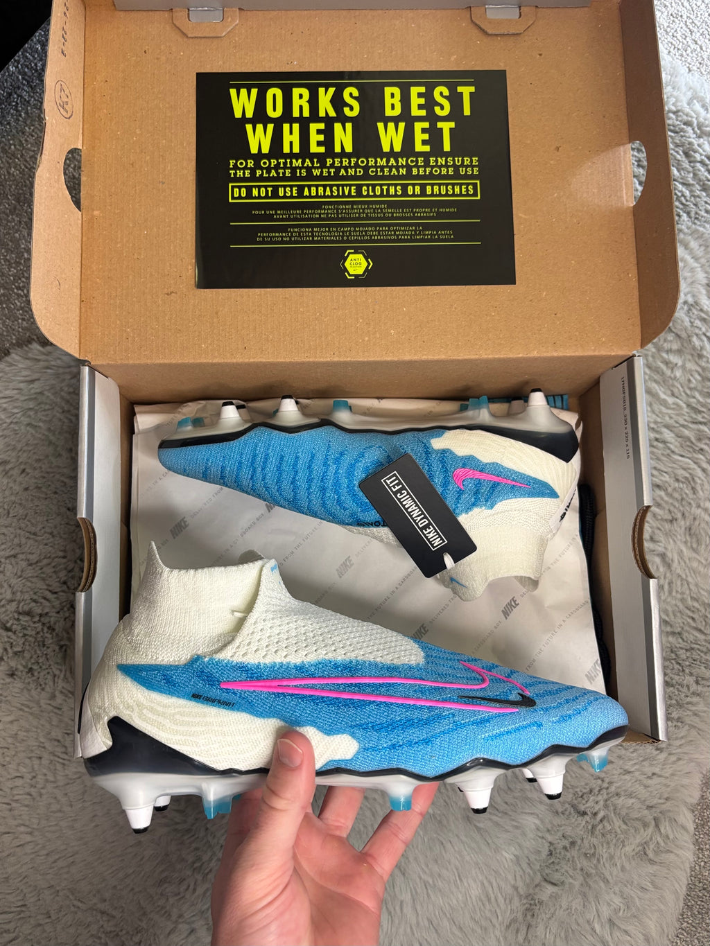 Nike Phantom GX Elite DF SG-PRO AC Football Boots ⚪️🔵